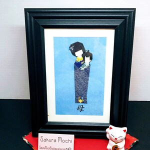 Japanese Chiyogami Mother/Child Paperdoll