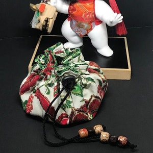 Drawstring Jewelry Pouch with push closure