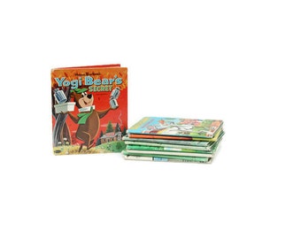 Tell-A-Tale Children's Book, Vintage Children's Book Collection, Sparky, Yogi Bear, Gingerbread Man, Bugs Bunny, Hoppity Hooper, Little Bear
