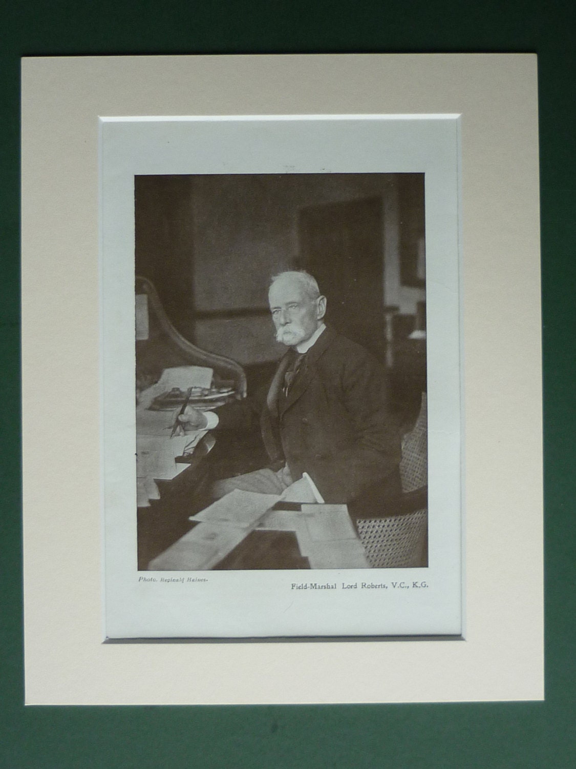 Image of 1919 Vintage Print Of Field Marshal Lord Roberts - Antique British Army First World War Portrait Sepia Photograph One