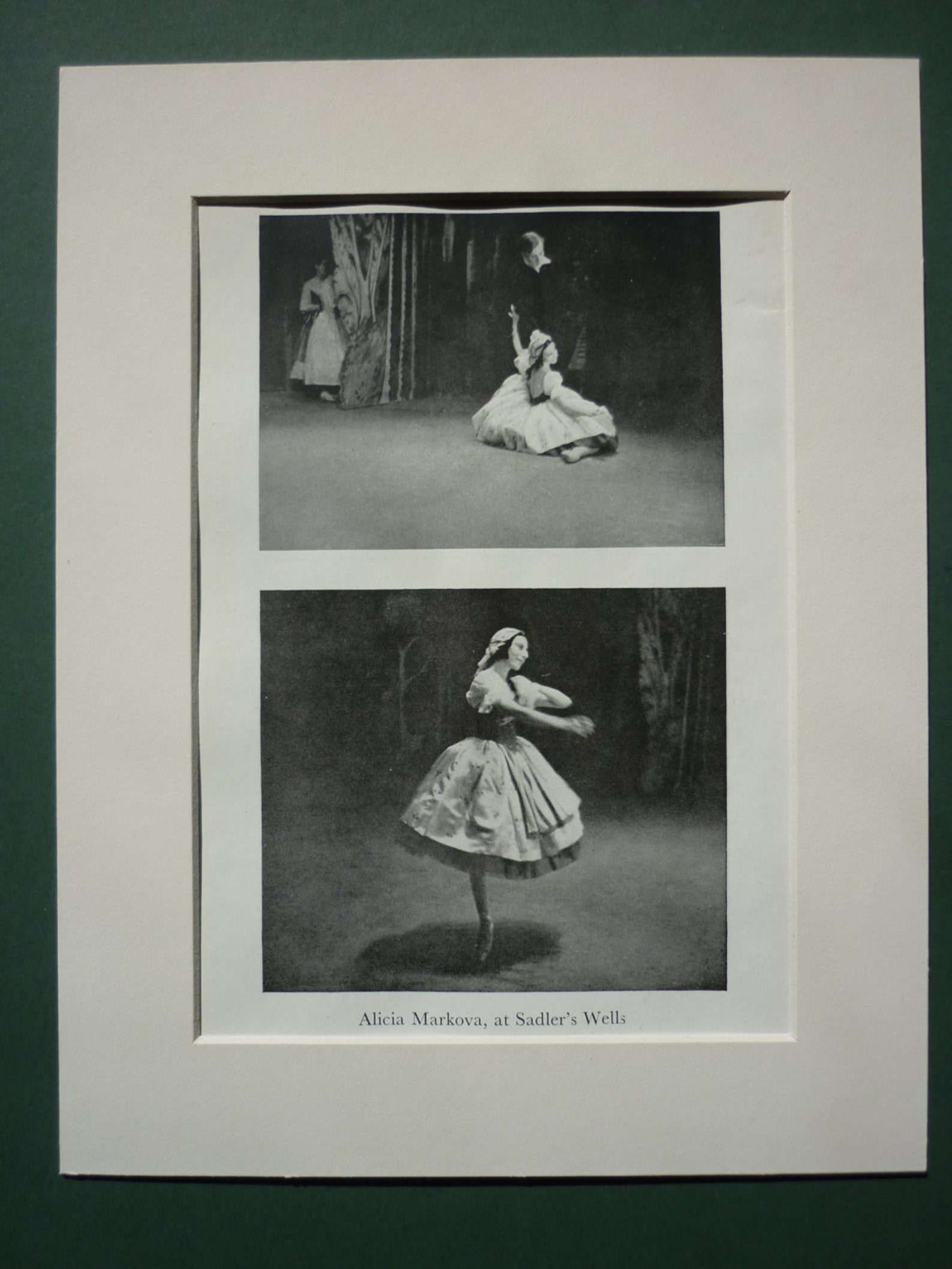 vintage 1946 ballet dancer print - ballerina - sadlers wells theatre - ballet studio - technique - alicia markova - dance - danc