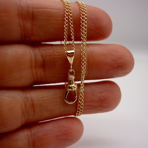 Charm Holder Pendant Necklace, 16 Inch Gold Chain with Dog Clip Clasp