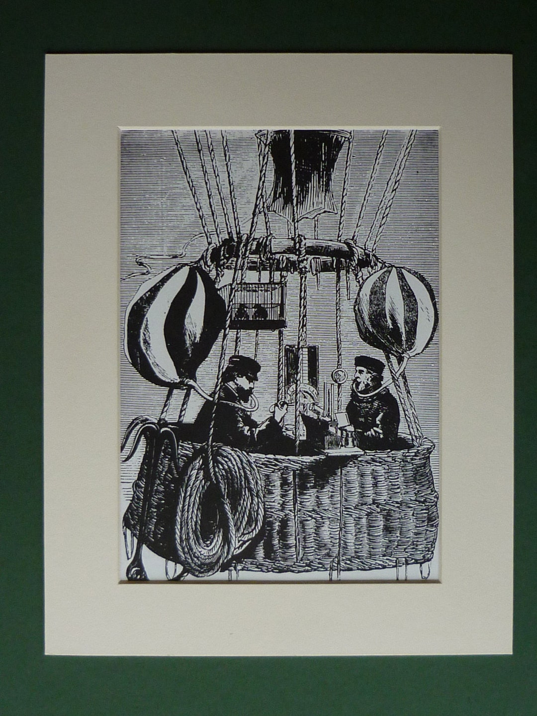 Vintage Print of A Victorian Scientific Hot Air Balloon Voyage - Etsy