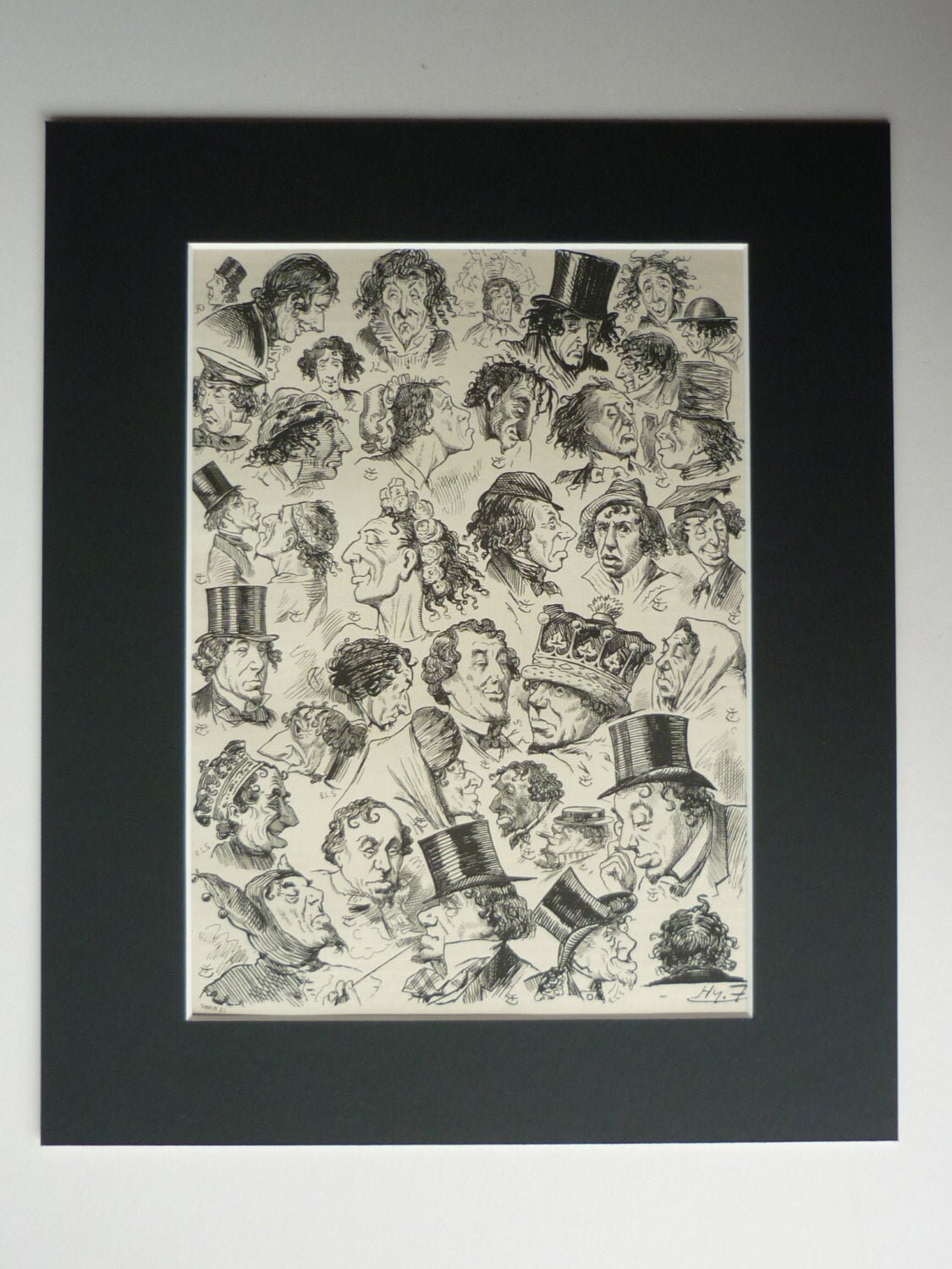 Image of 1886 Antique Print Of Disraeli Caricatures From Punch Magazine - Political Satire Satirical Victorian Art Cartoon Comic