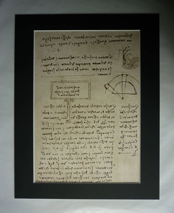 Vintage Leonardo Da Vinci Print Science Gift For Scientist Etsy