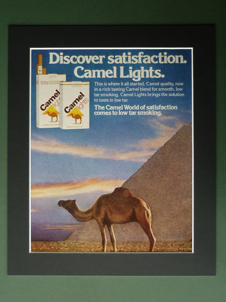1980 Camel Lights Cigarette Advert Smoking Egypt Pyramid Etsy