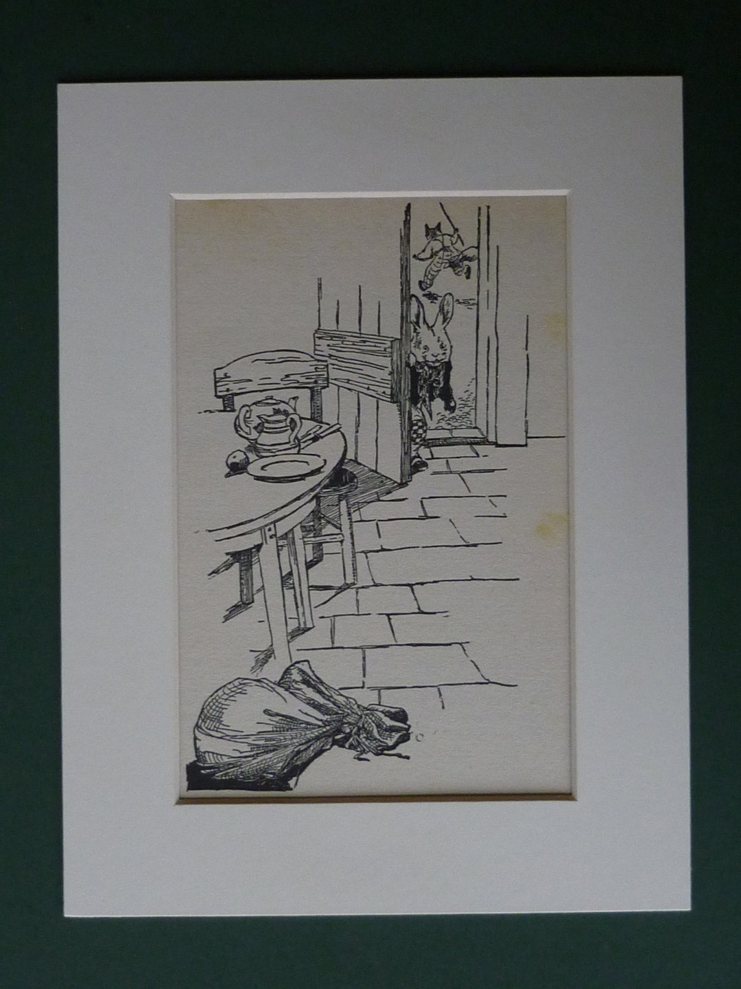 Vintage Brer Rabbit Matted Print Enid Blyton Fox Cottage Sack ...