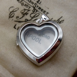 Medallón de memoria de cristal y plata en forma de corazón, colgante de corazón transparente con apertura, collar de carta de amor de San Valentín