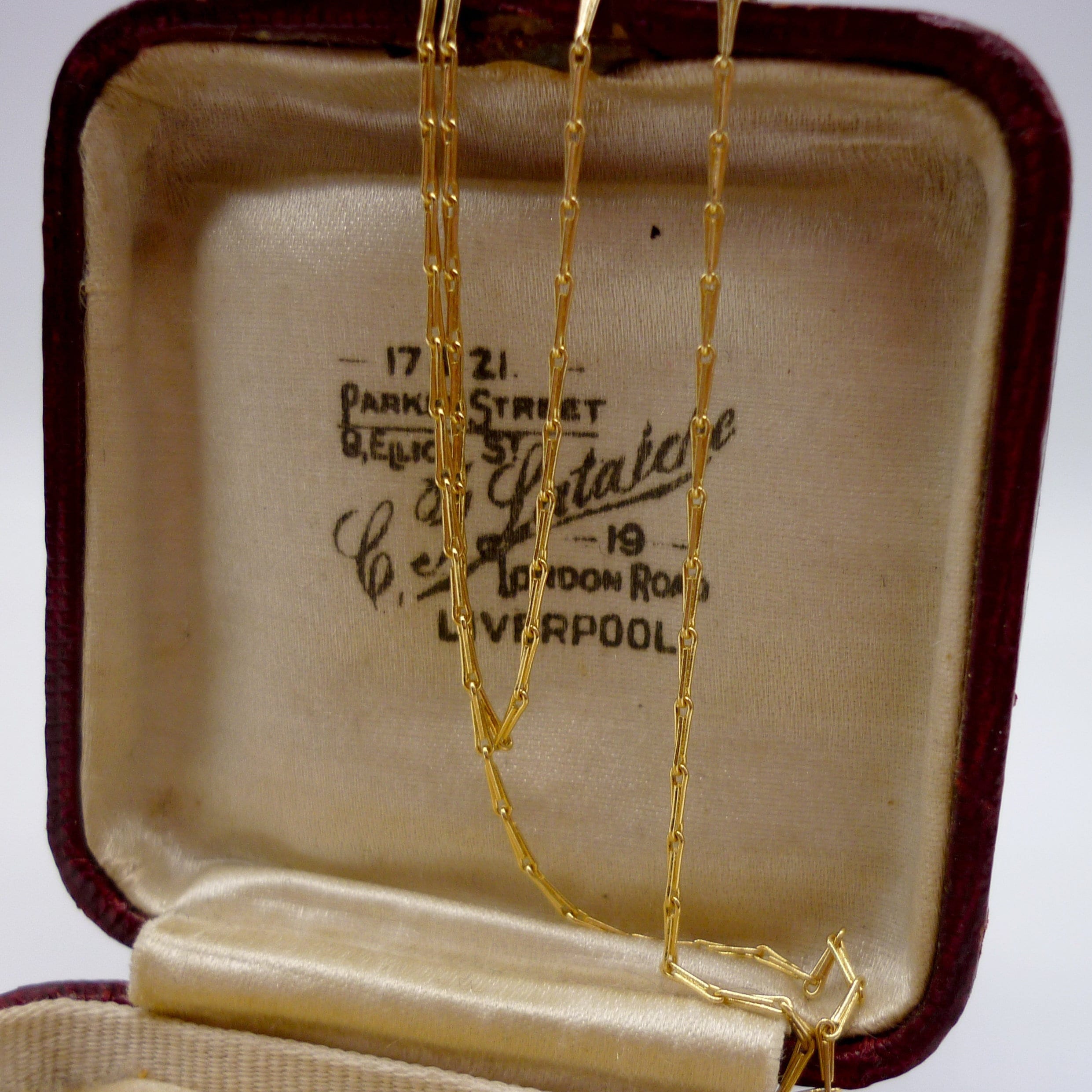 18k Gold Barleycorn Chain, 18ct 750 Solid Gold Hayseed Necklace