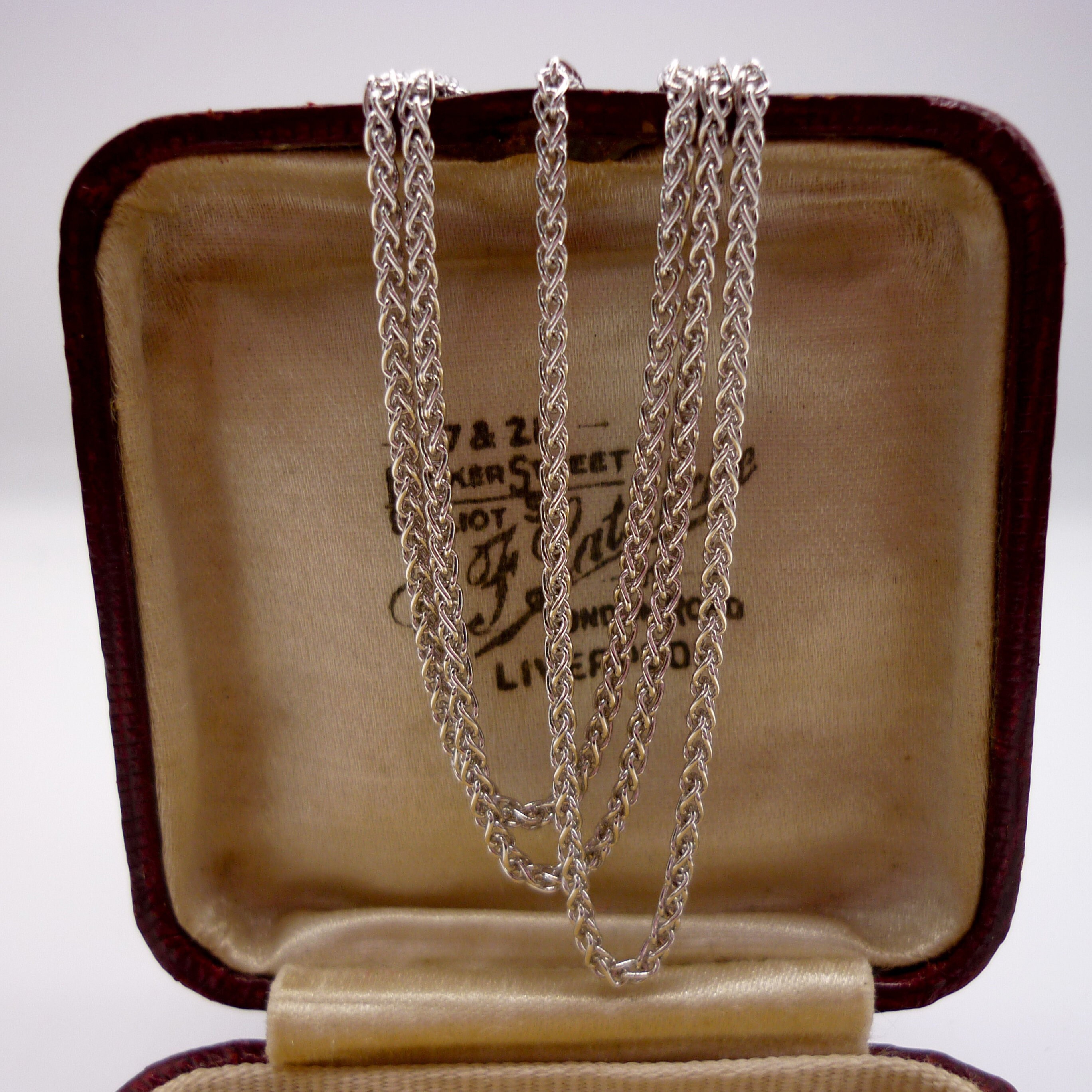 Collana Con Catena A Spiga Regolabile Solida Da 1,00 Mm In VERO