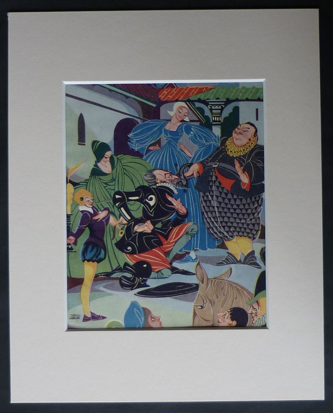1930s Vintage Colourful Print of 'don Quixote of the - Etsy