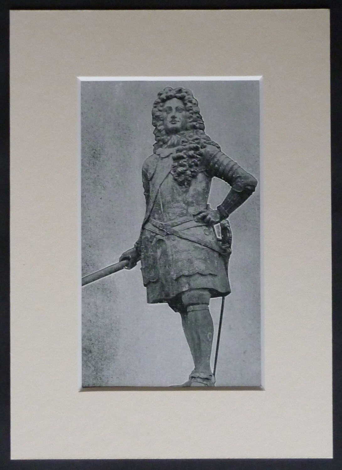 Image of 1910 Antique Print Of A Statue John Churcill, 1St Duke Marlborough - Historic British Art, English History Decor History Gift