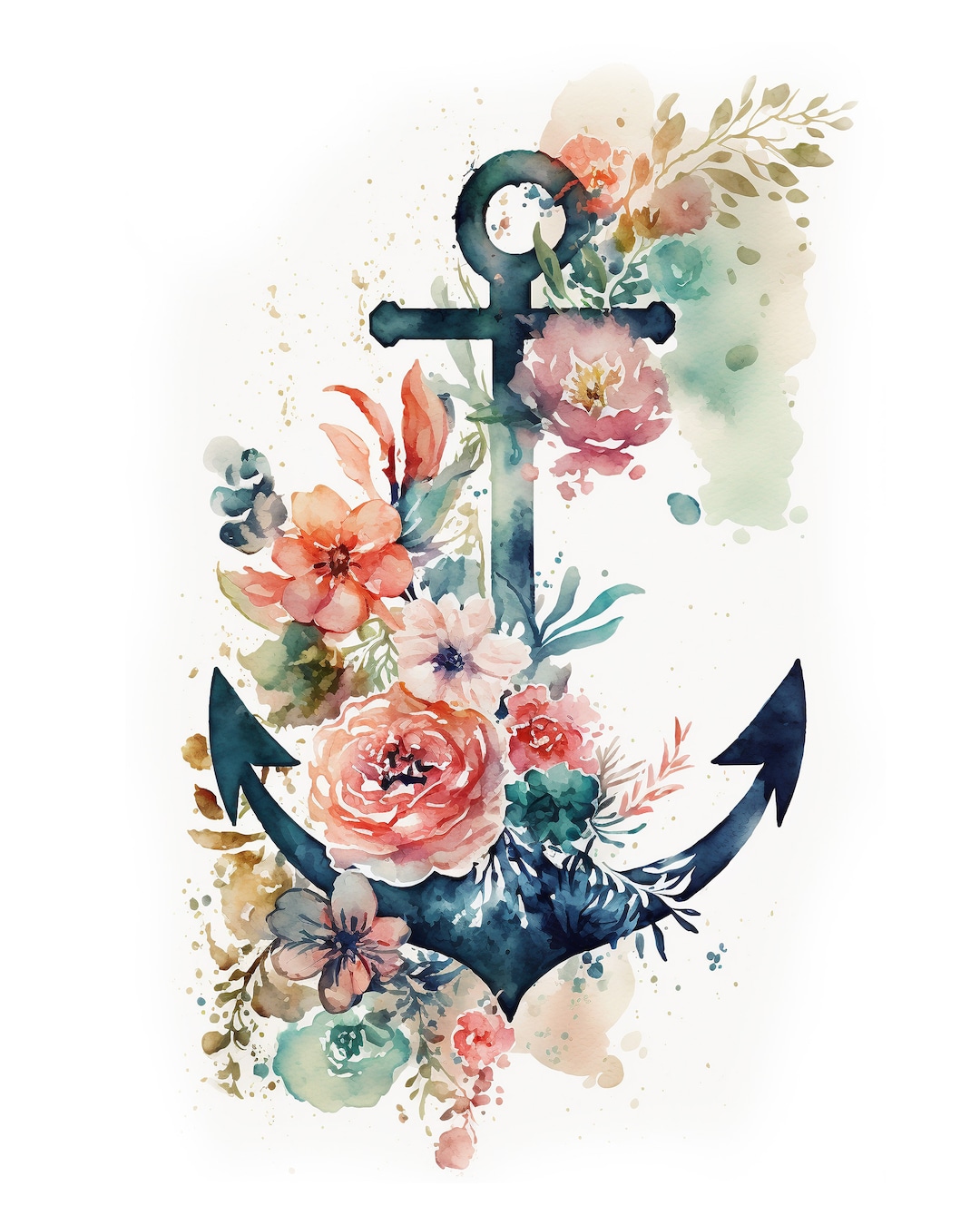 Society6 ケース Vintage Floral Nautical Anchor Green Beach W il_1080xN.4986350370_702y.jpg