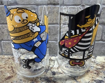 Vintage 1977 DDR Werbebrille von Hamburg - Hamburglar & Big Mac MacDonaldland