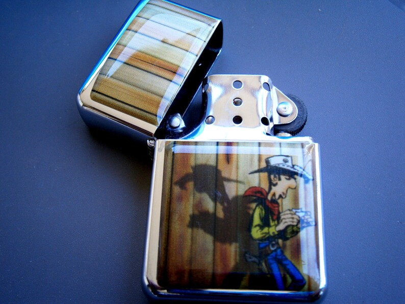 Lucky Luke Star LIGHTER Windproof Cigarette Charm Flip Old Etsy