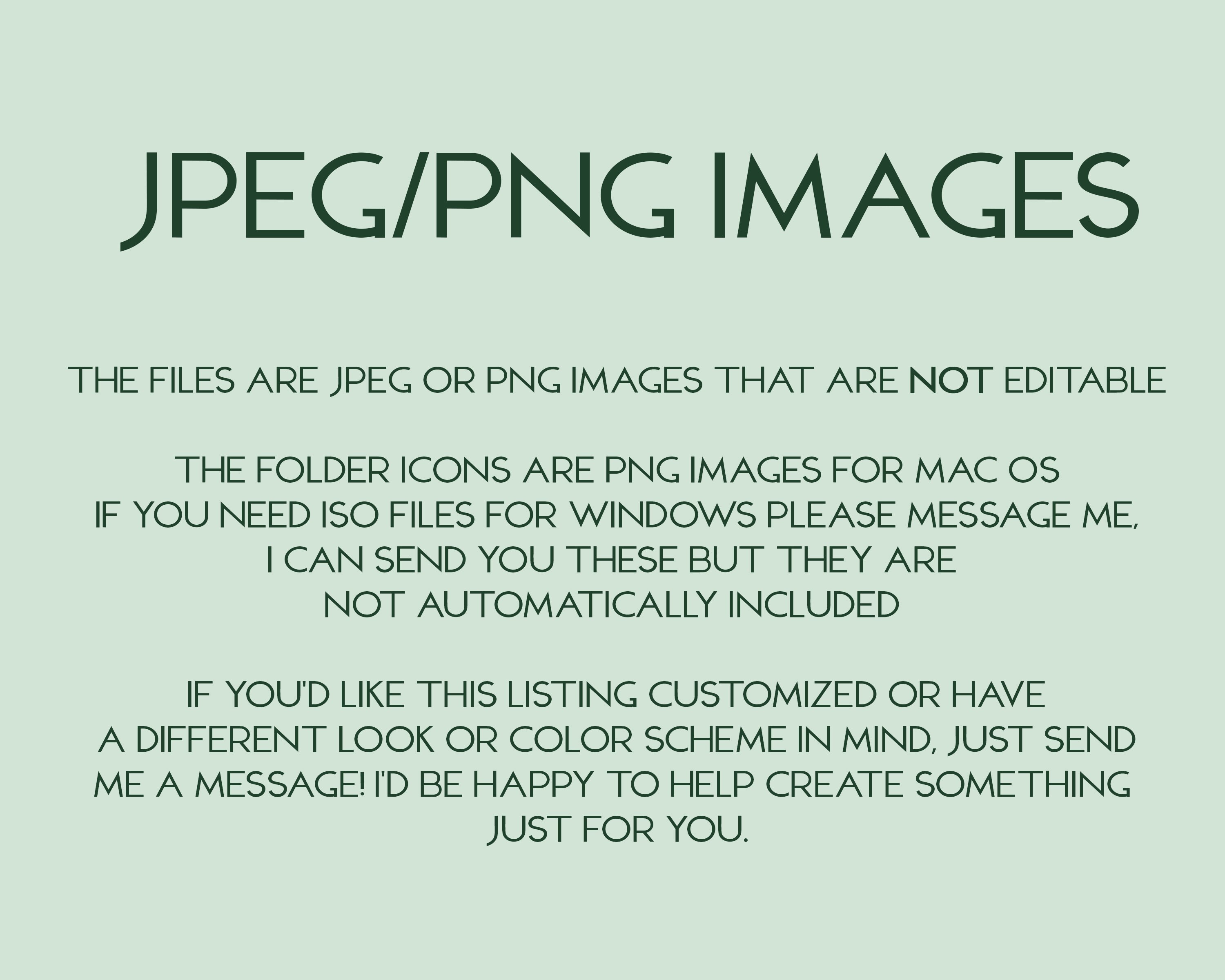 Green Desktop Wallpaper Organization Background Folder Icons Etsy
