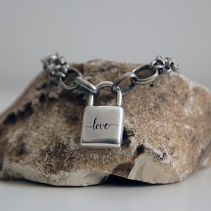 Lock Chain Necklace Ѻ Padlock Necklace ʘ Friendship & Love Necklacesv, Special Gift