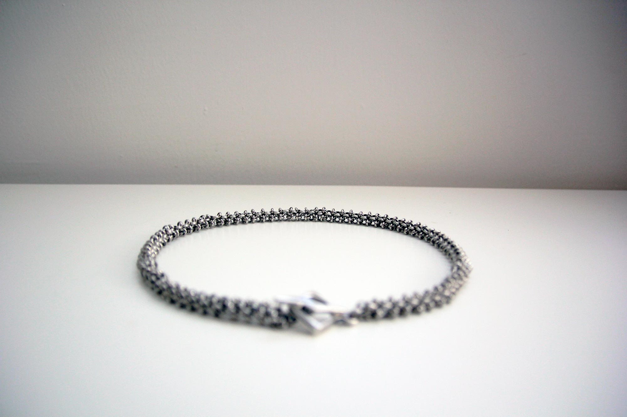 Chunky Chain T Bar Necklace for Men, Bold Lightning-shaped