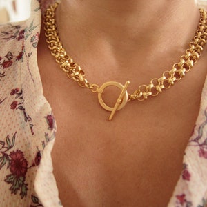 Vergulde dikke schakelketting: tweestrengige roloketting
