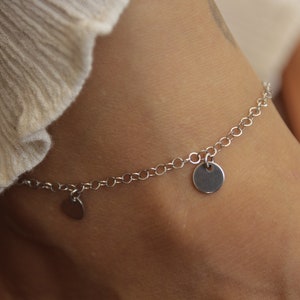 Bracelet de cheville en acier inoxydable avec breloque cœur : chaîne bohème délicate