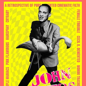 John Waters Pink Flamingos Elvis Costello Mash Up Art Print