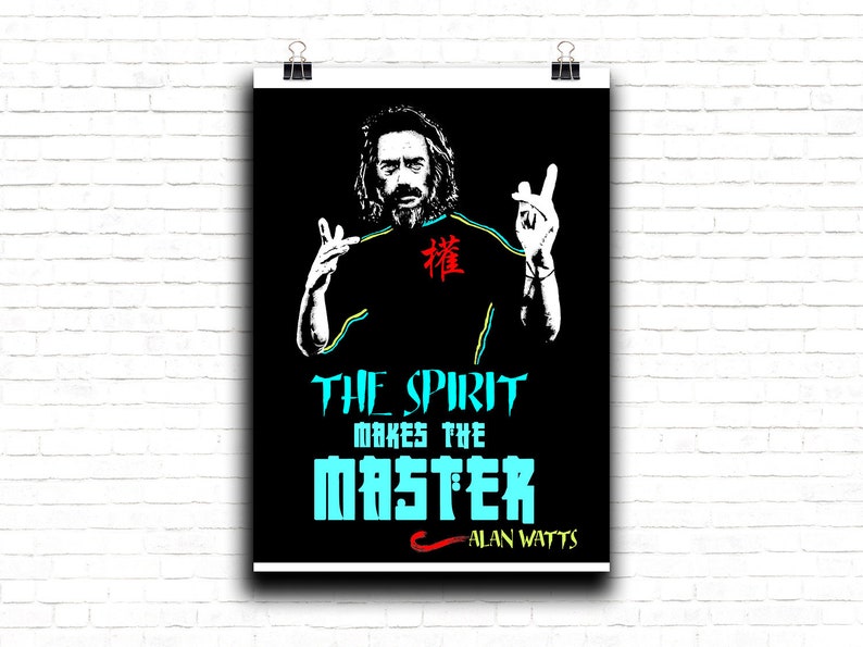 Alan Watts Zen Bruce Lee Philosopher Mystic Art Print | Etsy Ireland