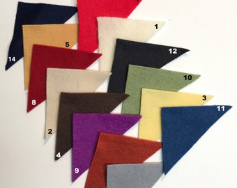 1 Yard 100% Virgin Merino Wool Felt 36”Wide  Cut to order Choose from many colors. Buy more than one for a continuous cut.