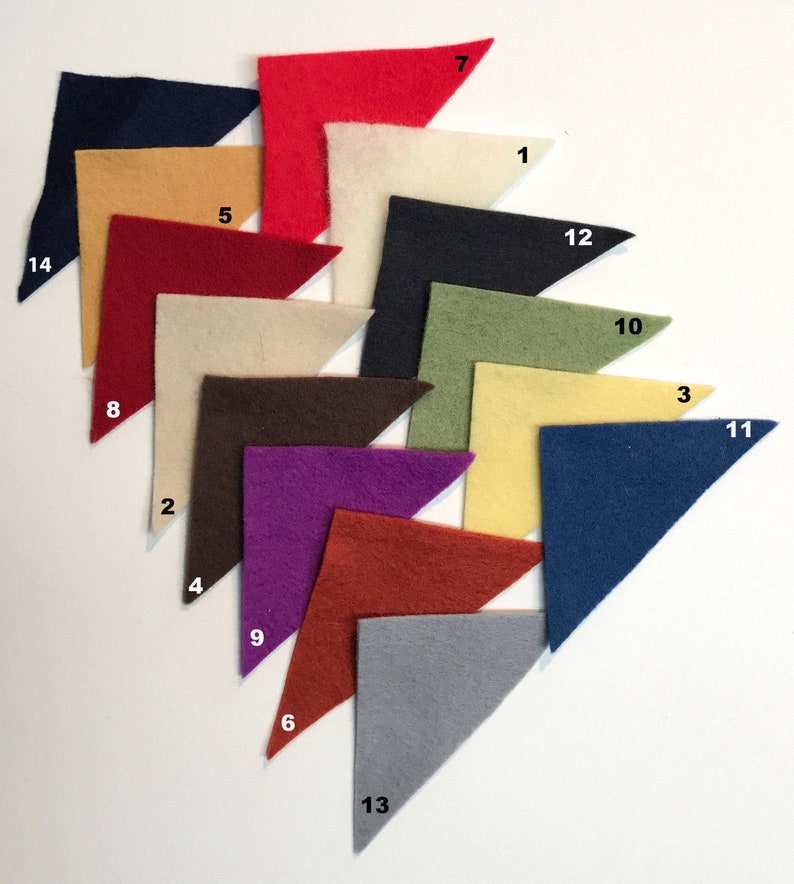 1/2 Yard 100 Virgin Merino Wool Felt 36wide. Cut to Order Choose From