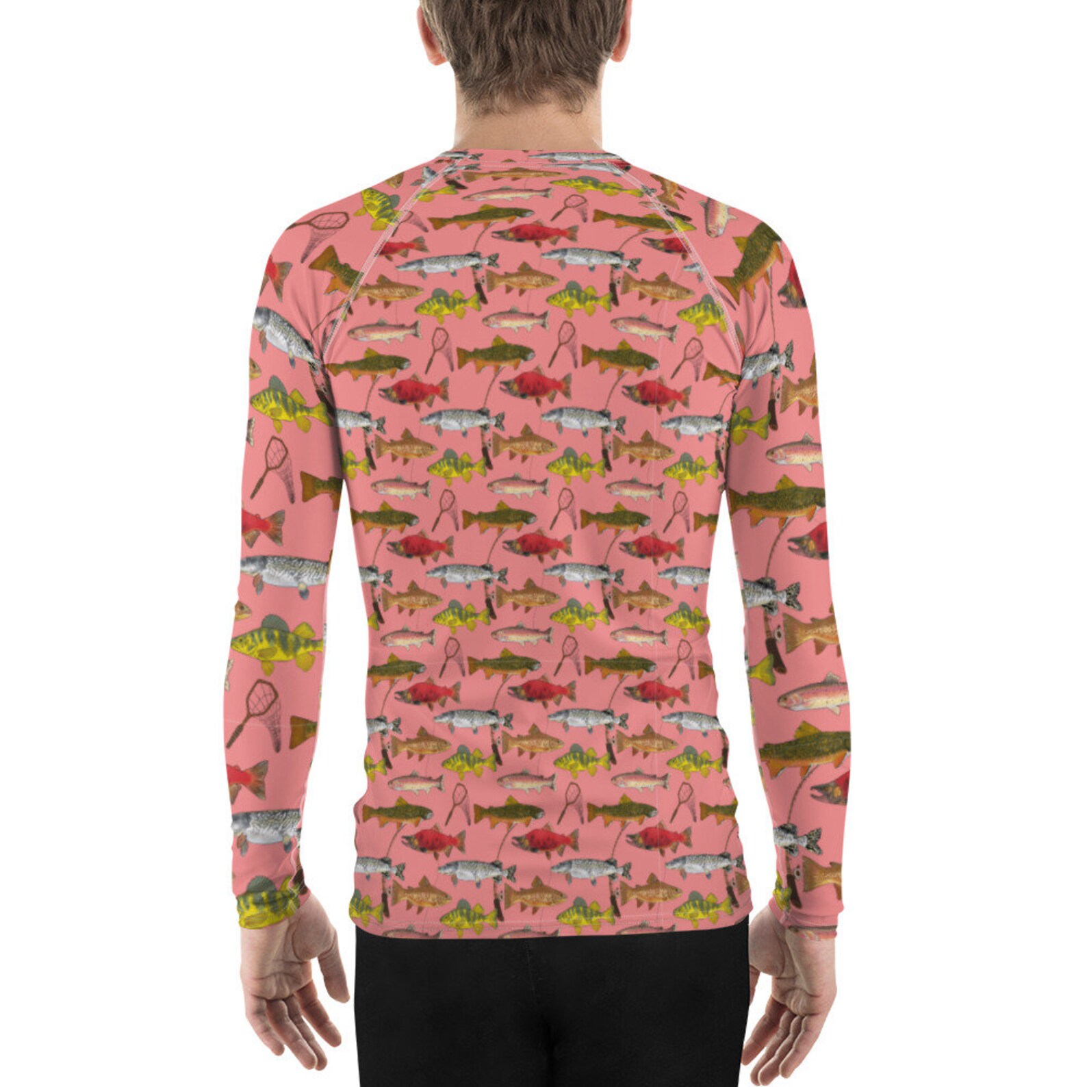 Men's Freshwater Fish Rash Guard Freshwater Fishing Etsy