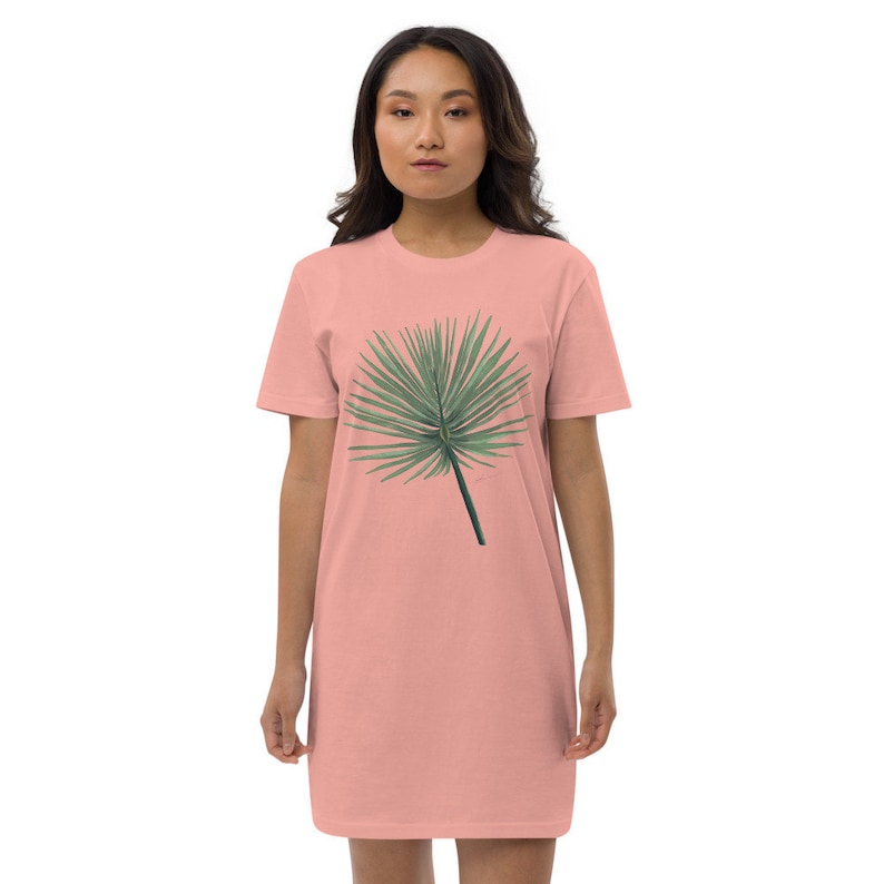 Palm Leaf t-shirt dress