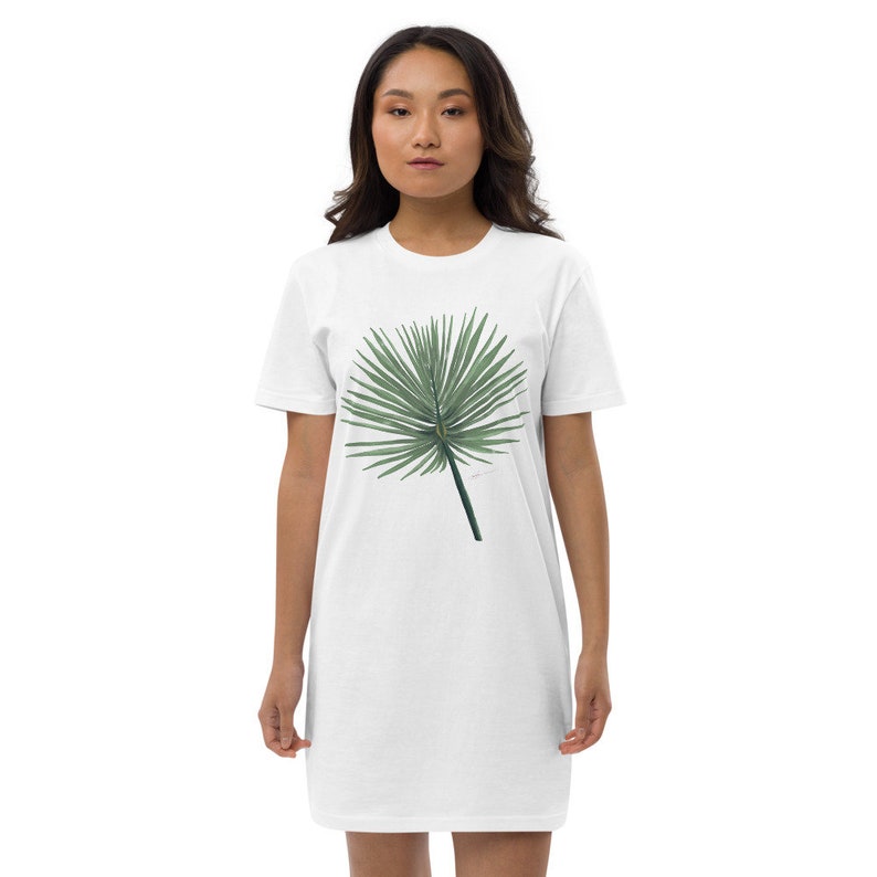 Palm Leaf t-shirt dress