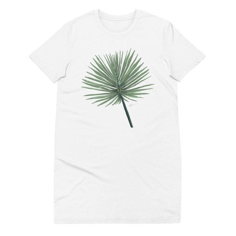 Palm Leaf t-shirt dress