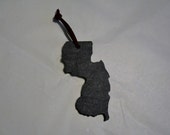 New Jersey Slate Ornament - New Jersey State Wedding Favor