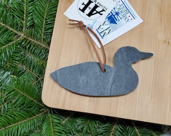 Loon Ornament - Maine Bird Slate Ornament
