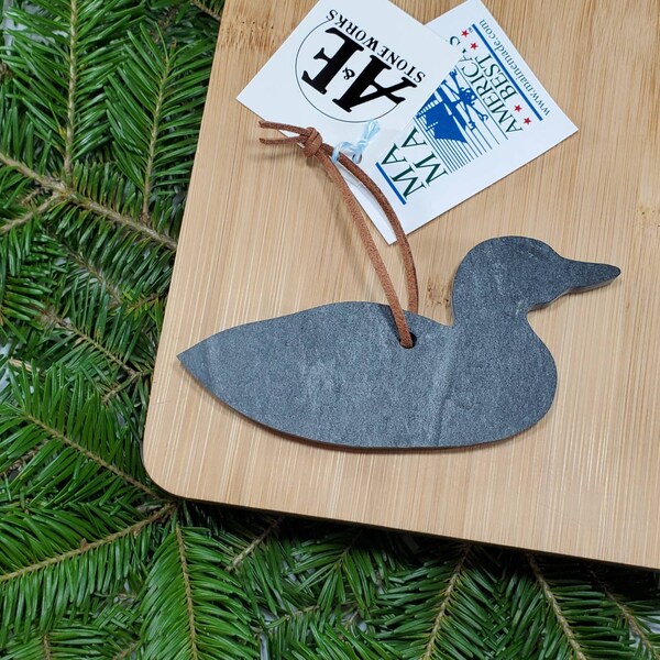 Loon Ornament - Maine Bird Slate Ornament