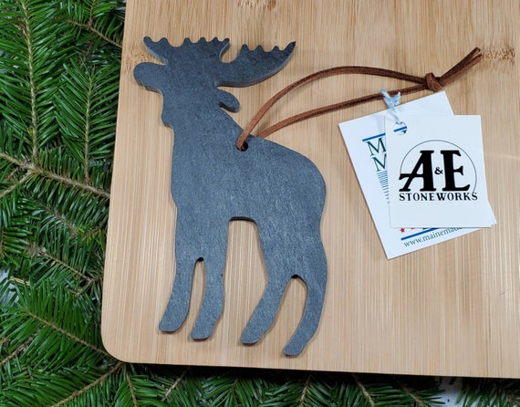 Maine Cabin Deer Ornament