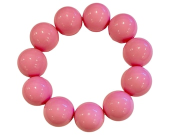 Big Beads TAFFY PINK Armband - Bubblegum Beads, starkes elastisches, stapelbares 20 mm Bead Armband