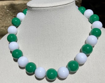 Spirit Day! GAME DAY NECKLACE! Big Bead necklace Customize team/school colors Chunky Necklace Big Beads Choker Necklace Unisex necklace