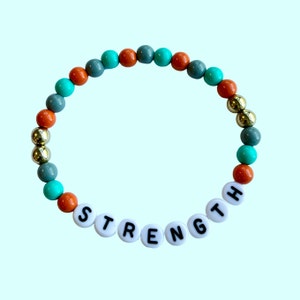 Pulsera con letras, Pulsera de empoderamiento, Joyería hecha a mano con cuentas de esmalte colorido, Regalo para el mejor amigo, Apilable, Regalos inspiradoresMujeres, Hombres, Adolescentes