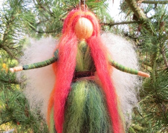 Waldfee Fee Elfe Fairy Wolle gefilzt felt