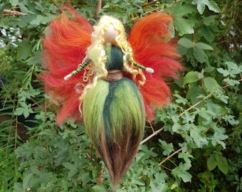 Autumn fairy forest fairy nature elf angel felted wool