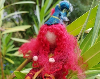 Little Fairy felted wool Waldorf birthday elf