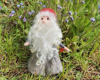 Dwarf Tomte gnome felted felt wool