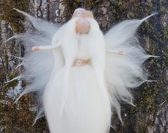 Fee Engel Elfe gefilzt Wolle Schutzengel gefilzt Waldorf Jahreszeitentisch Fairy