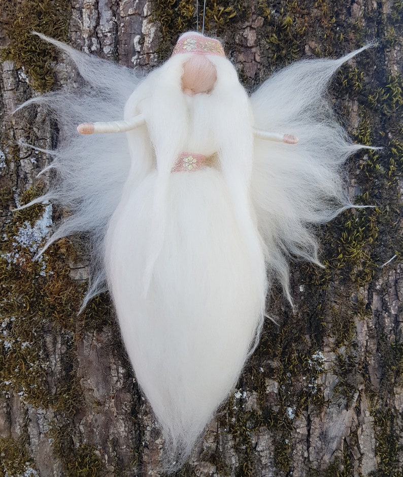 Fairy Angel Elf Felted Wool Guardian Angel Felted Waldorf Seasonal Table Fairy image 1