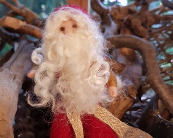 Christmas gnome dwarf gnome felted wool Waldorf seasonal table