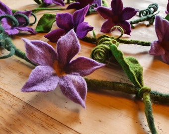 Felt flower chain flower garland