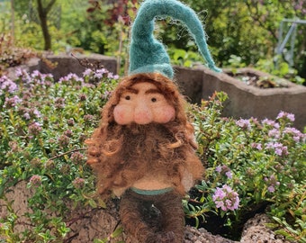 Felted fat dwarf gnome Waldorf seasonal table