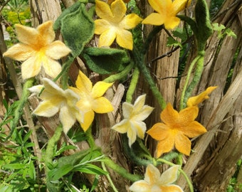 Felt flower chain flower garland