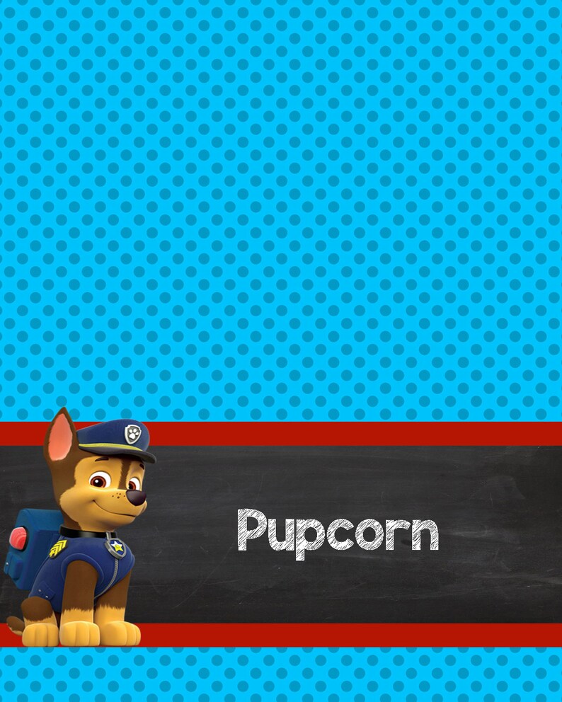 Paw Patrol Food Labels | Etsy